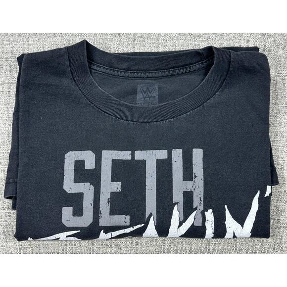 WWE Seth Rollins Shirt Mens XL Black Freakin Wrestling Tee WWE Authentic Fader - Picture 9 of 9